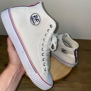 P.F. Flyers White High-Top Sneakers